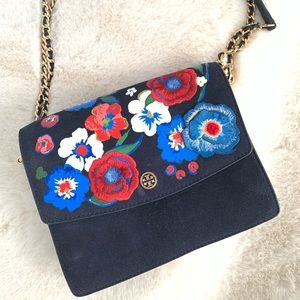 Tory Burch embroidered Crossbody shoulder bag